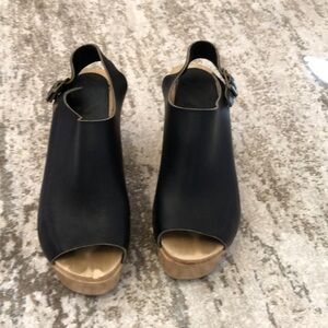 No 6 clogs- high heel black matte.  Size 36.
